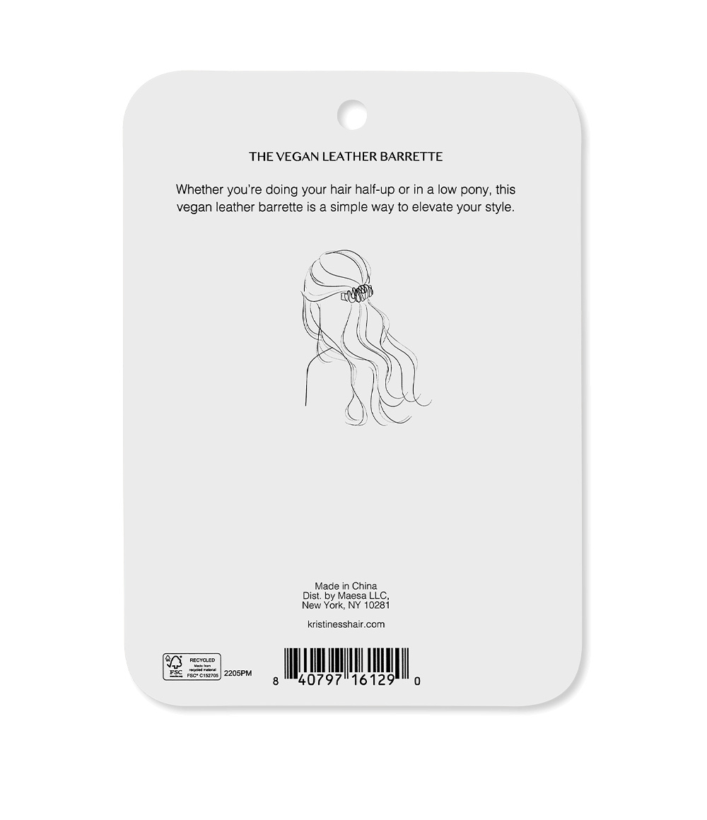 Vegan Leather Barrette