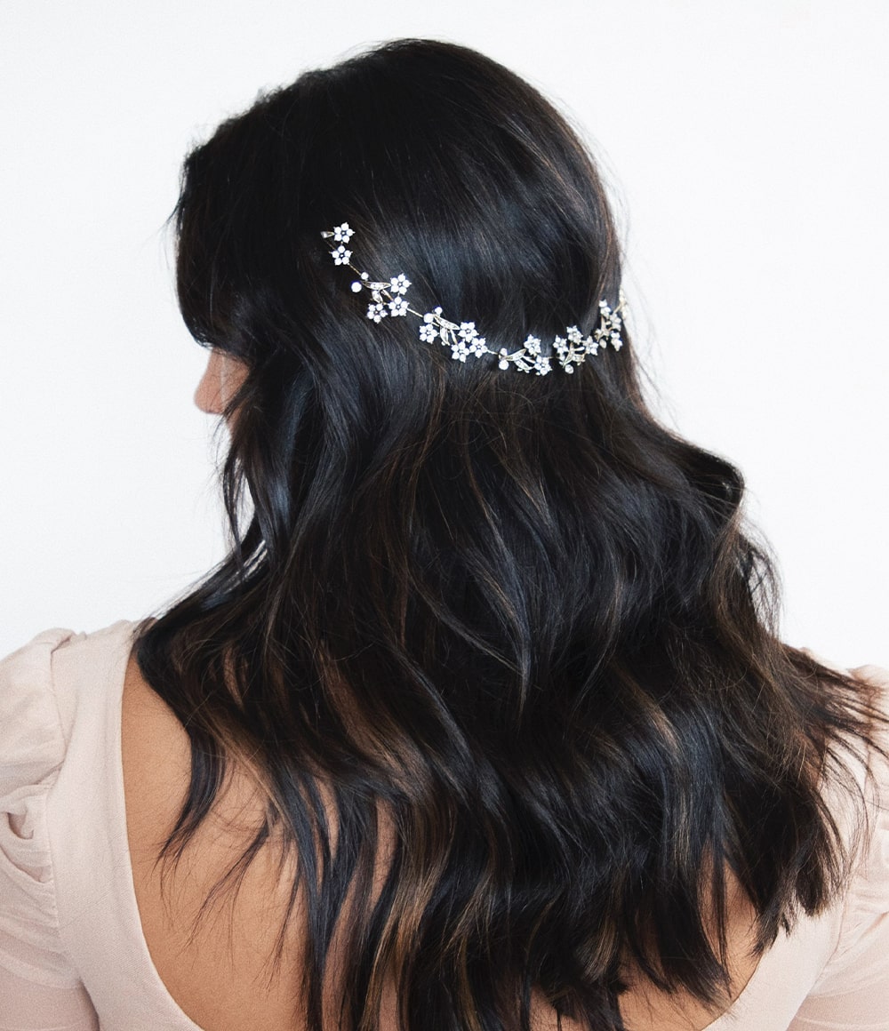 Floral Halo on Model Image