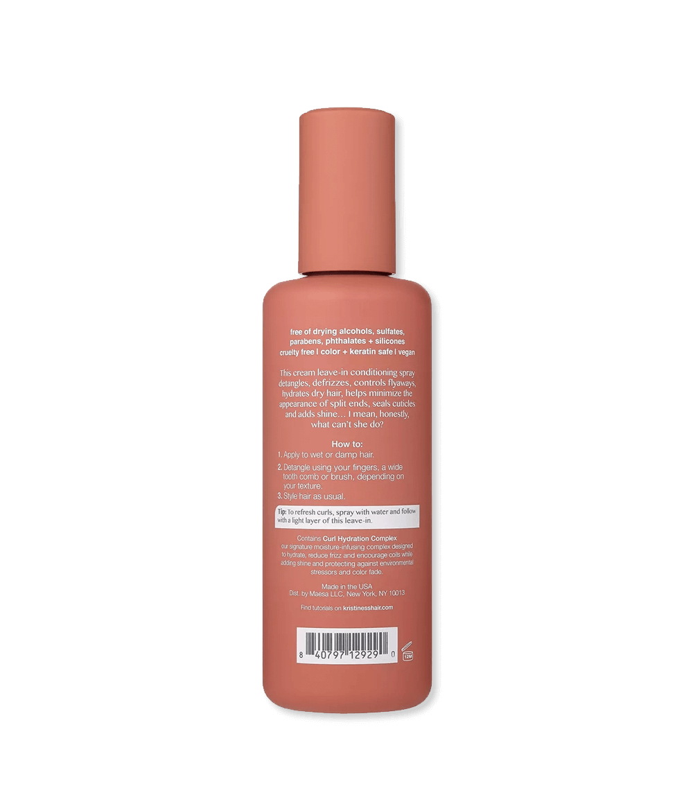 Ultra Hydrating Curl Leave In Cream for curly and wavy hair types, detangler spray
