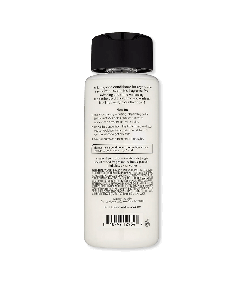 Fragrance Free Shine Enhancing Conditioner for Moisture, Hydration + Shine, Vegan, Silicone Free, Color + Keratin Safe