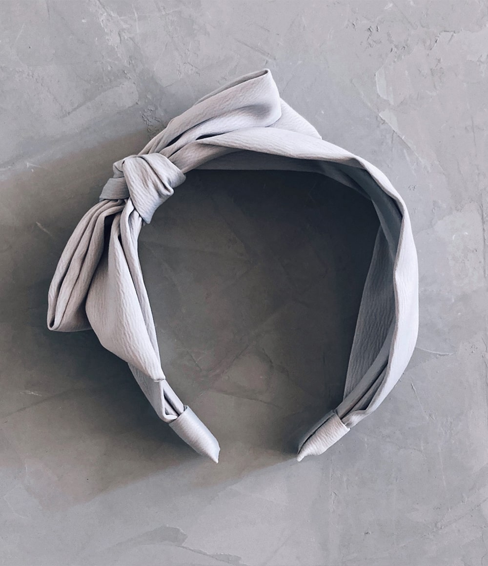 Satin Headband – Vintage Blue