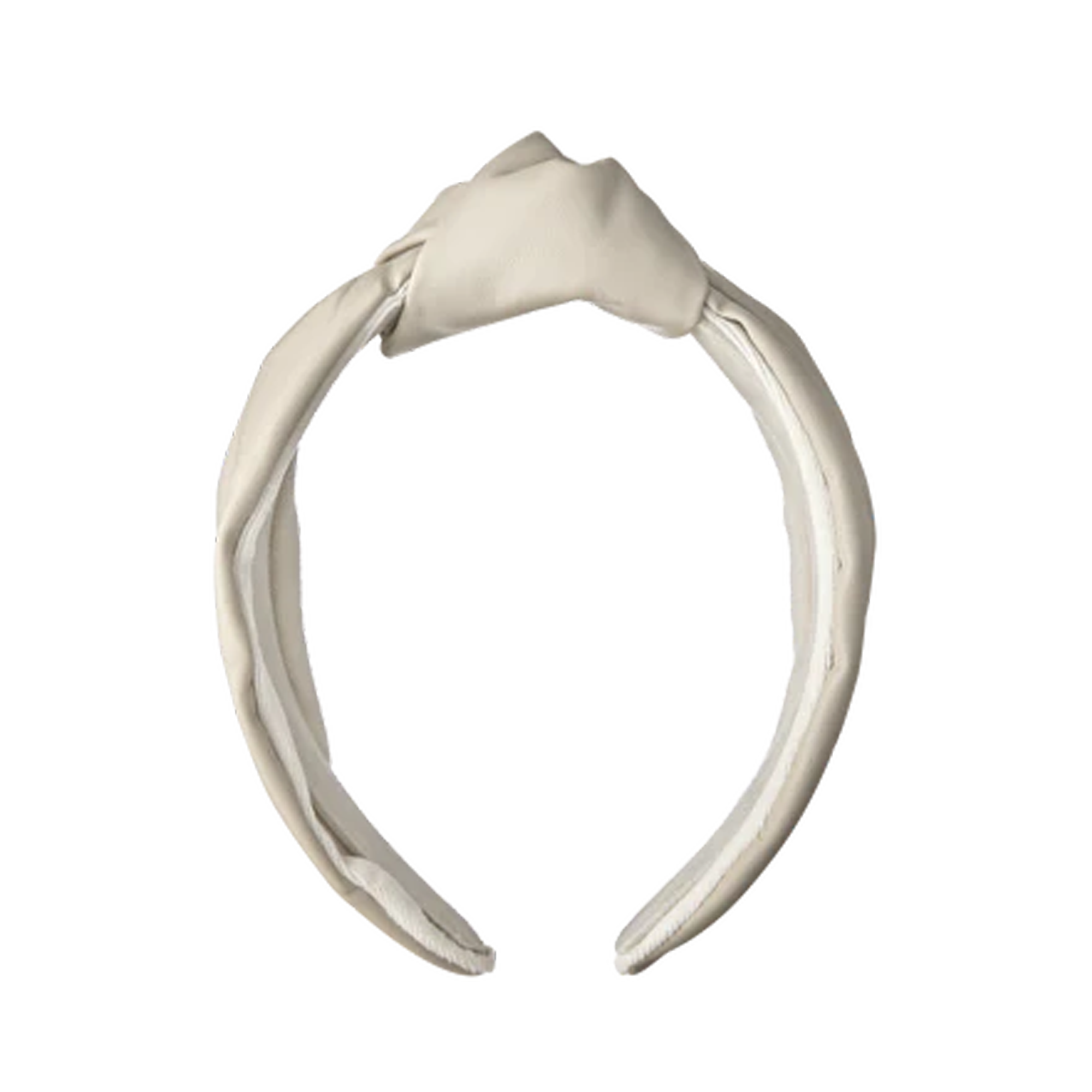 Luxe Vegan Leather Headband - Sand