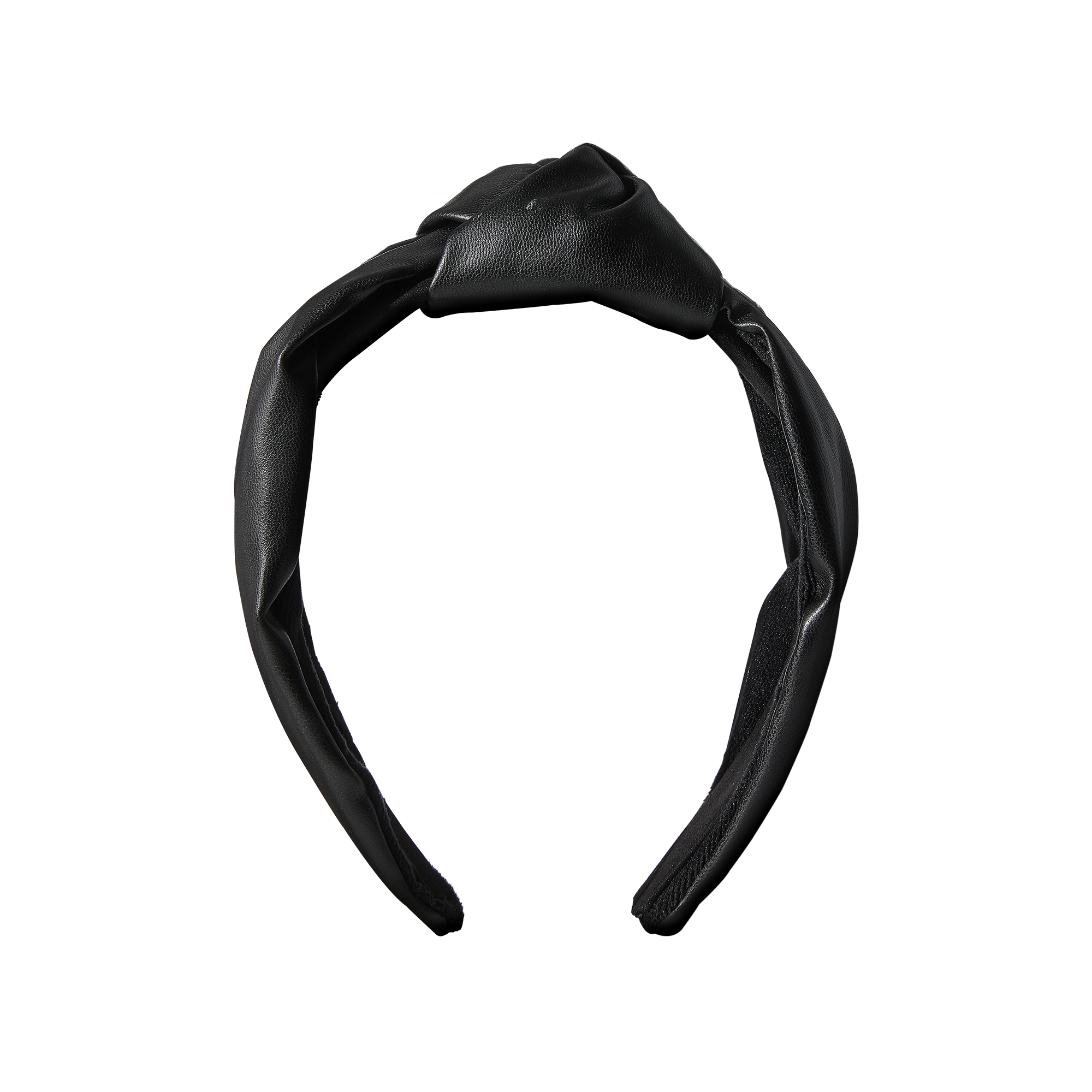 Luxe Vegan Leather Headband - Black
