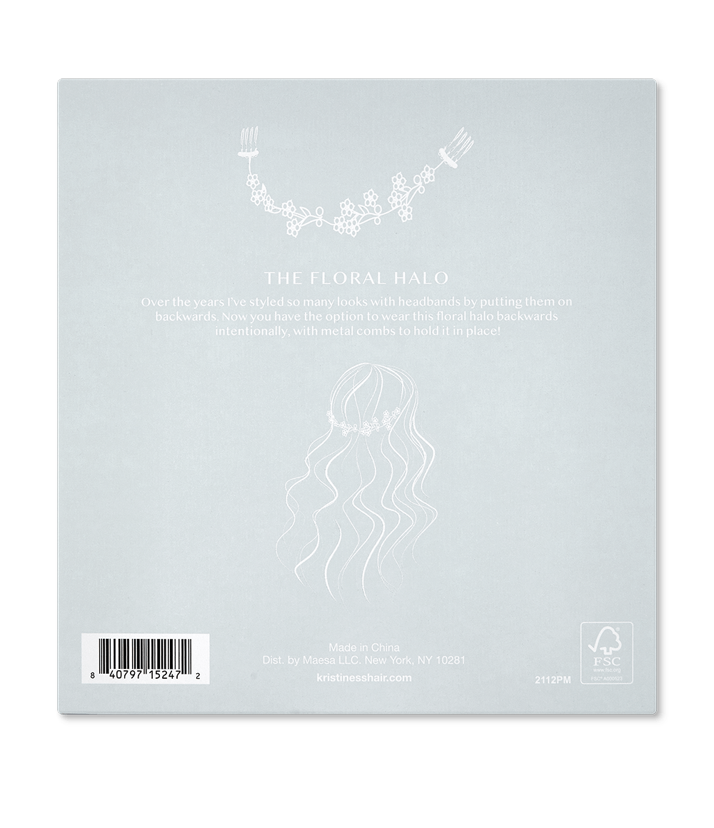Floral Halo Back of box  Image