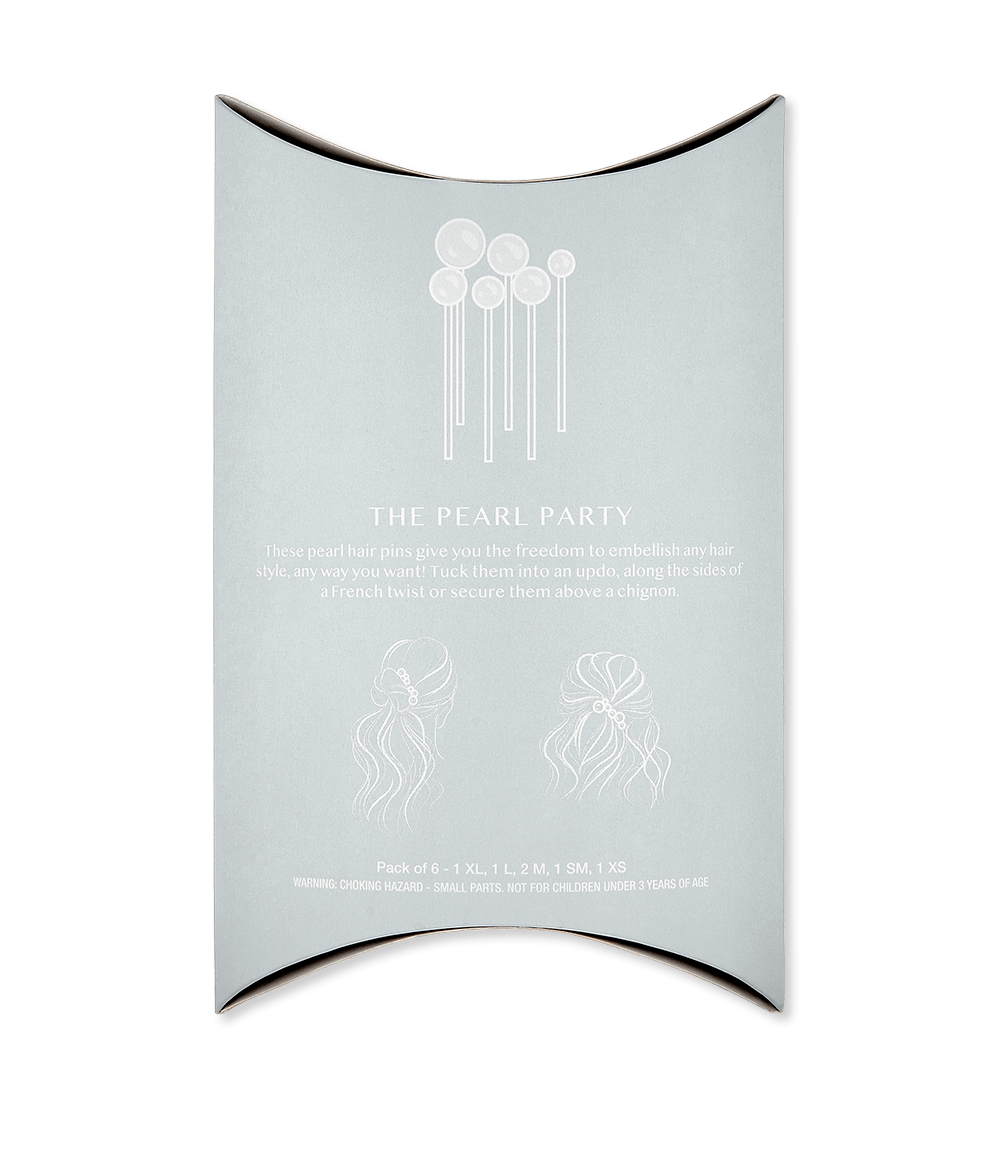 Pearl Part Bobby Pins Back Of Box